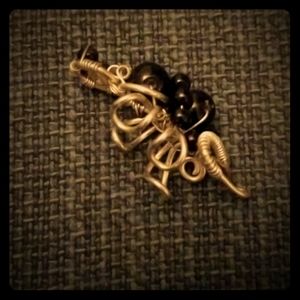 *SOLD* Handmade beaded sterling silver ear cuff